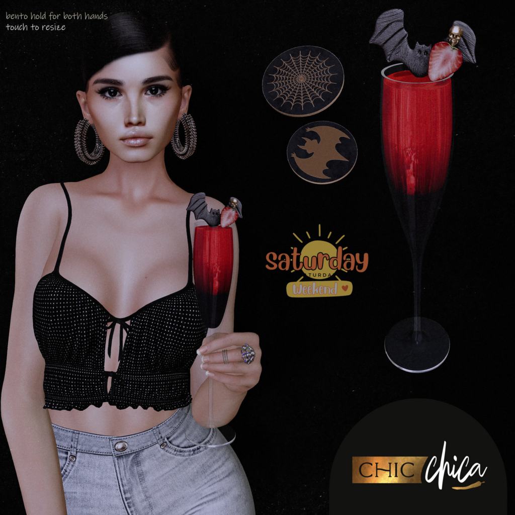Bat Bite Cocktail	&lt;a href=&quot;http://maps.secondlife.com/secondlife/ChicLand/122/136/1502&quot; target=&quot;_blank&quot;&gt;Teleport&lt;/a&gt;