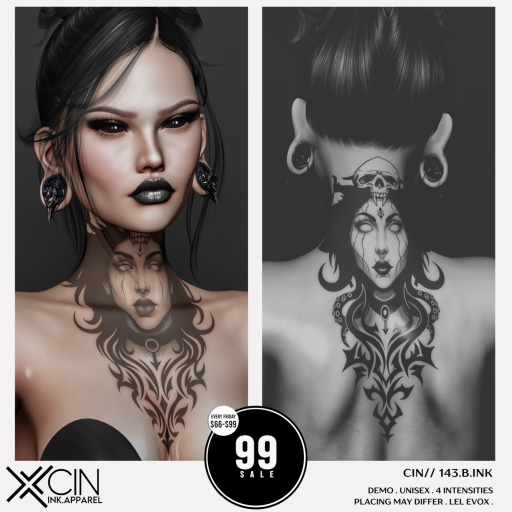 143.B.Ink - BOM/EvoX	&lt;a href=&quot;http://maps.secondlife.com/secondlife/Ecstasy/95/248/2478&quot; target=&quot;_blank&quot;&gt;Teleport&lt;/a&gt;