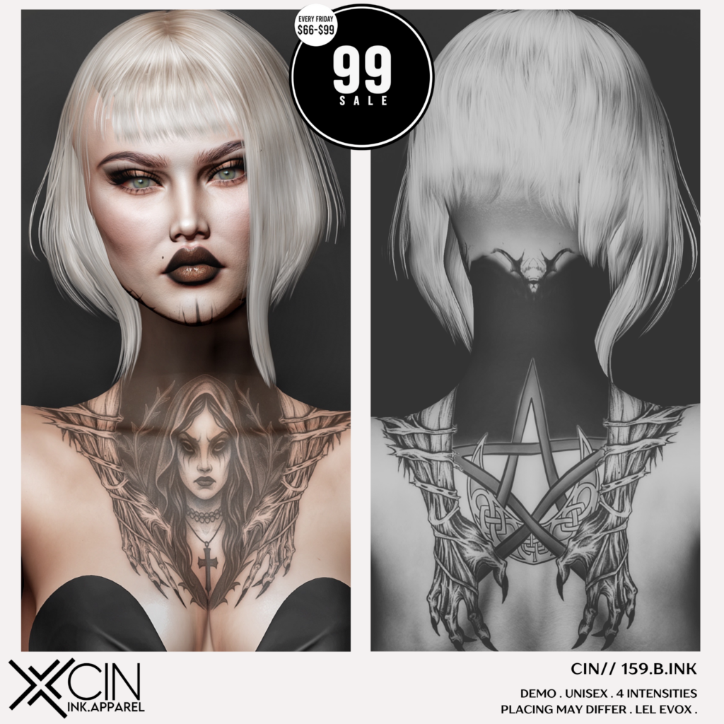159.B.Ink - BOM/EvoX	&lt;a href=&quot;http://maps.secondlife.com/secondlife/Ecstasy/95/248/2478&quot; target=&quot;_blank&quot;&gt;Teleport&lt;/a&gt;