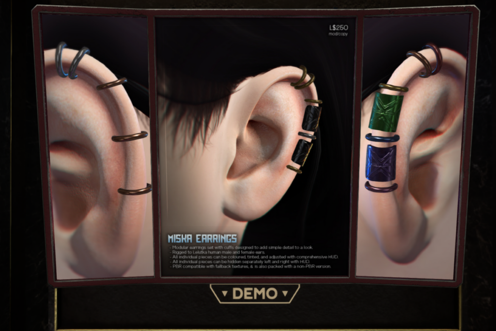 Miska Earrings - EvoX, L$250