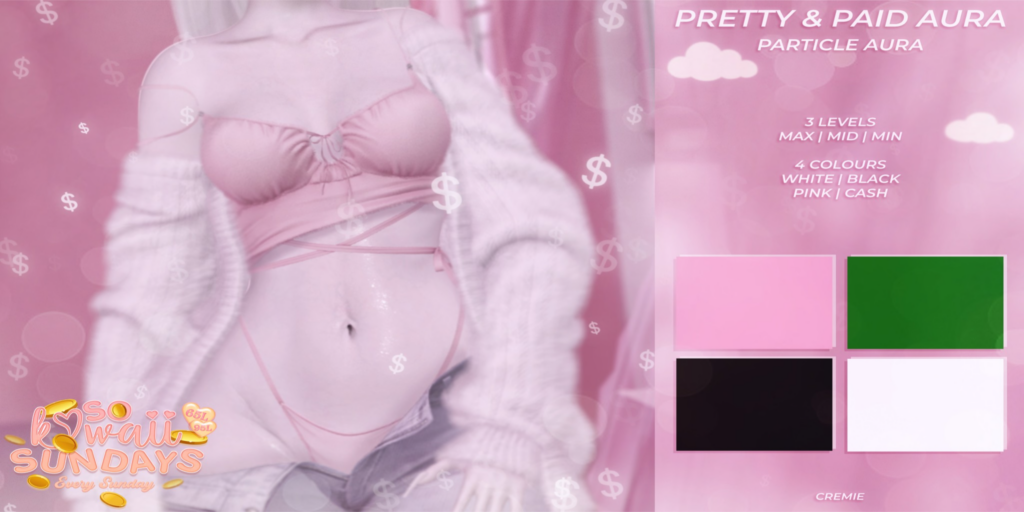 Pretty &amp; Paid Aura Particle Accessory	&lt;a href=&quot;http://maps.secondlife.com/secondlife/Soul/219/78/1256&quot; target=&quot;_blank&quot;&gt;Teleport&lt;/a&gt;