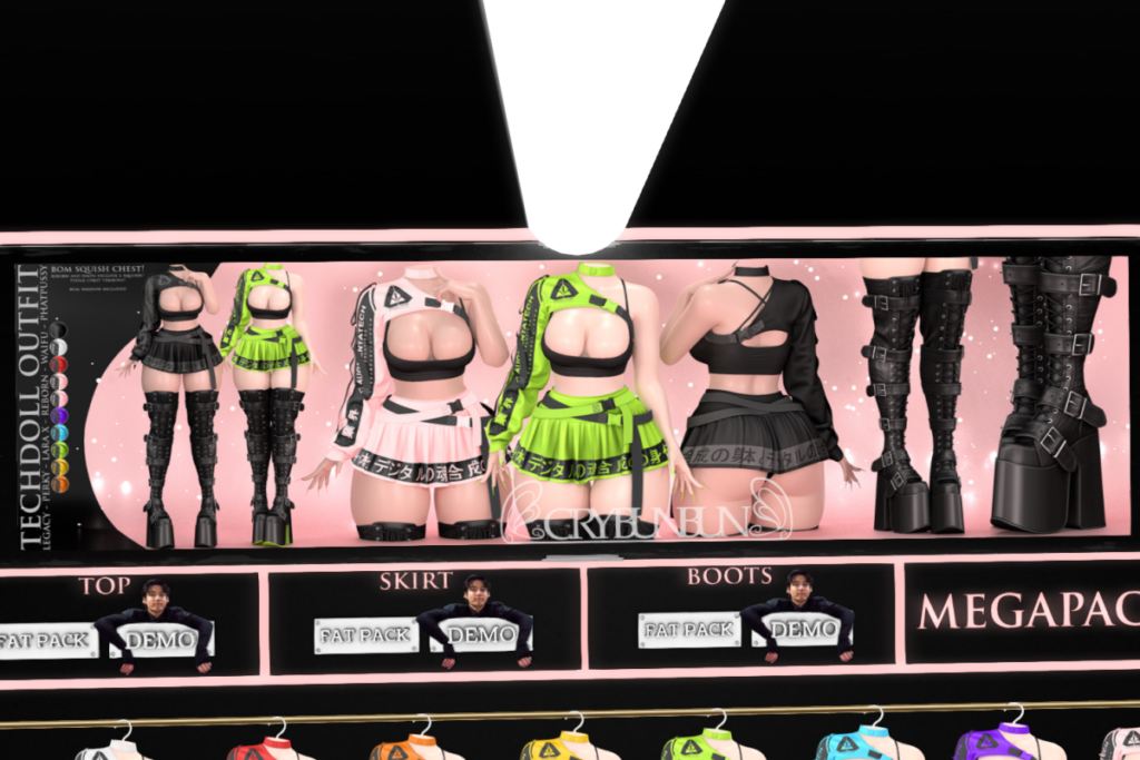 Techdoll Jacket, Skirt &amp; Boots - Legacy/MaitreyaX/Reborn/+mods, L$350-L$450/L$1500-L$2250 each FP/L$4250 MP