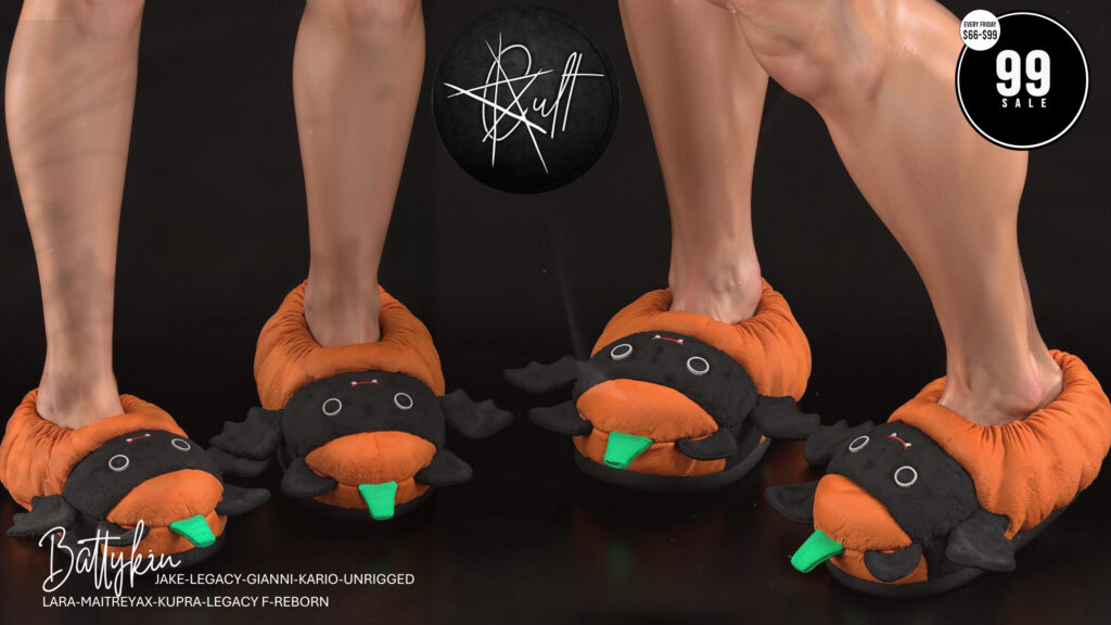Battykin Slippers - See Ad For Fits	&lt;a href=&quot;http://maps.secondlife.com/secondlife/Cult%20Coven/129/75/33&quot; target=&quot;_blank&quot;&gt;Teleport&lt;/a&gt;