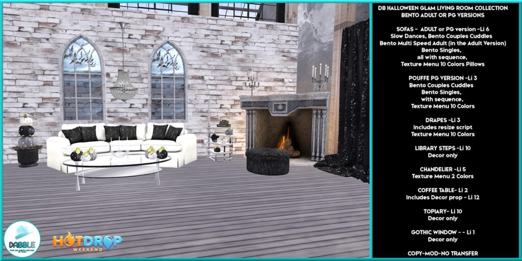 Halloween Glam Living Room Set