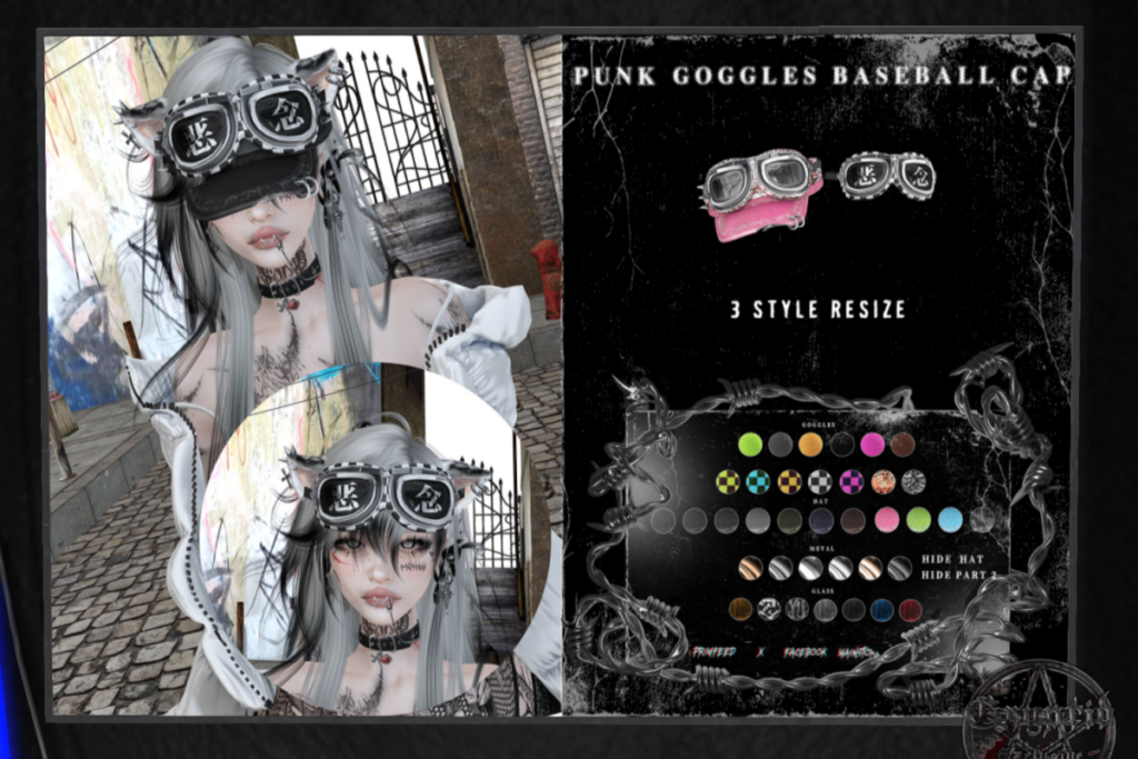 Punk Goggles Baseball Cap, L$499