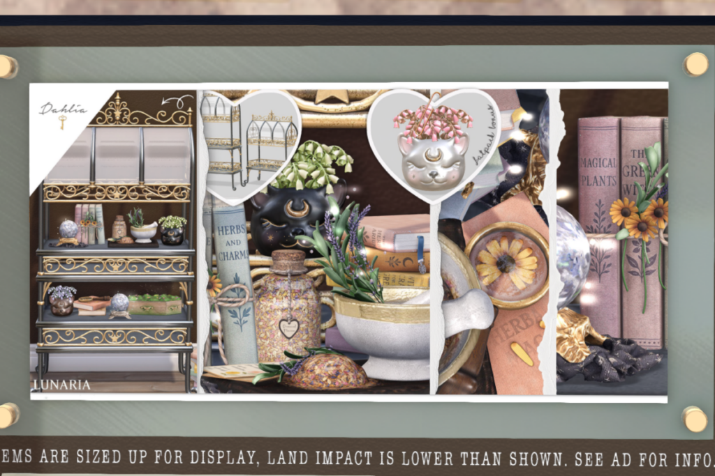 Lunaria Set, L$199-L$299 each/L$1499 FP
