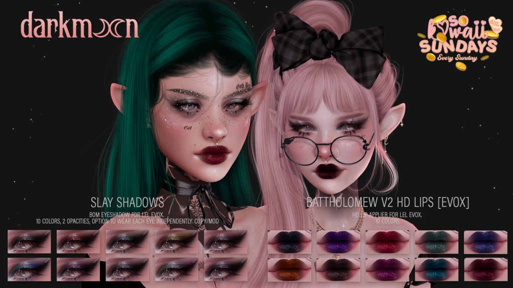 Slay Shadows - EvoX | Battholomew V2 HD Lips - EvoX	&lt;a href=&quot;http://maps.secondlife.com/secondlife/Lovespell/188/69/701&quot; target=&quot;_blank&quot;&gt;Teleport&lt;/a&gt;