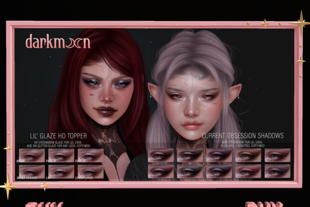 Current Obsession Shadows - EvoX | Lil Glaze HD Topper - EvoX	&lt;a href=&quot;http://maps.secondlife.com/secondlife/Woodberry/120/60/23&quot; target=&quot;_blank&quot;&gt;Teleport&lt;/a&gt;