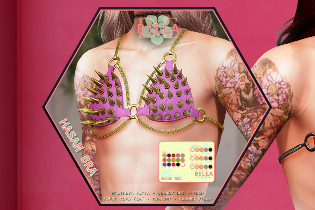 Hasan Bra - Anatomy/Kupra Kups Flat/Legacy Boi V-Tech/MaitreyaX Flat/Reborn V-Tech, L$899