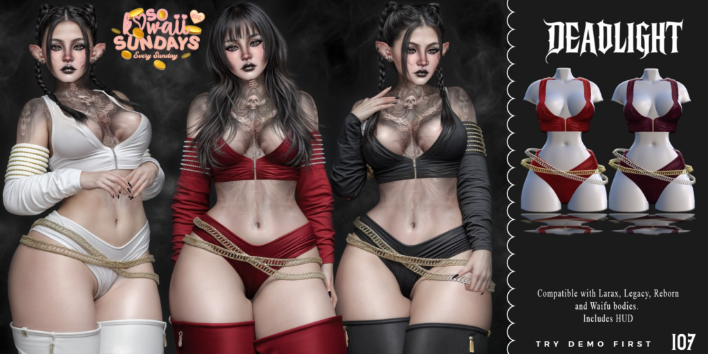 107 Outfit - Legacy/MaitreyaX/Reborn/+mods	&lt;a href=&quot;https://maps.secondlife.com/secondlife/Helgrind/23/11/3603&quot; target=&quot;_blank&quot;&gt;Teleport&lt;/a&gt;