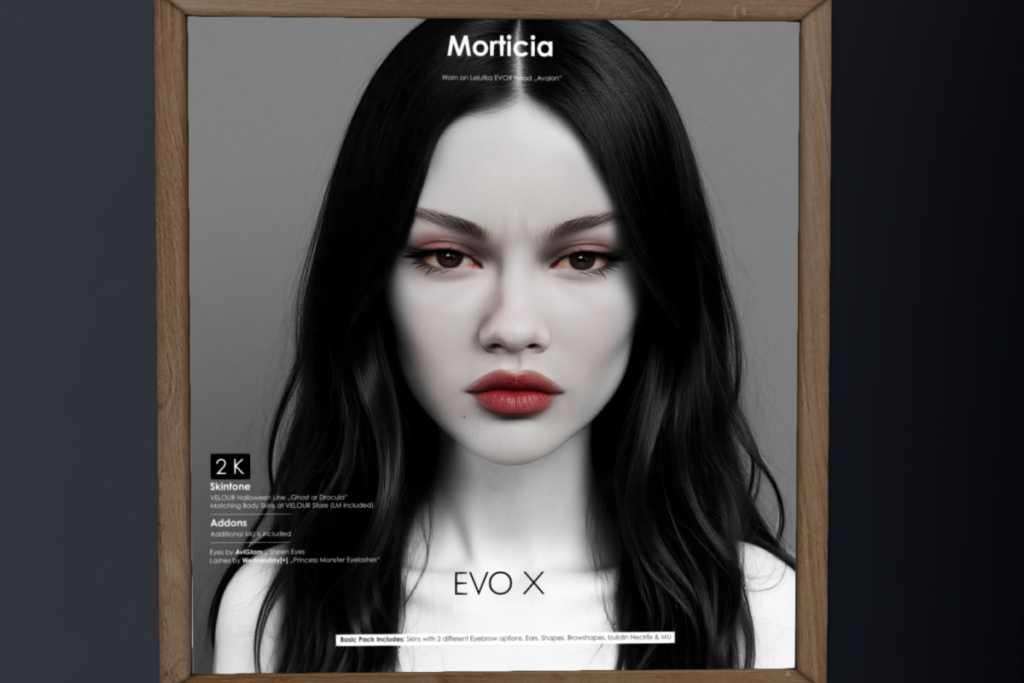 Morticia Skin - EvoX, L$50 each