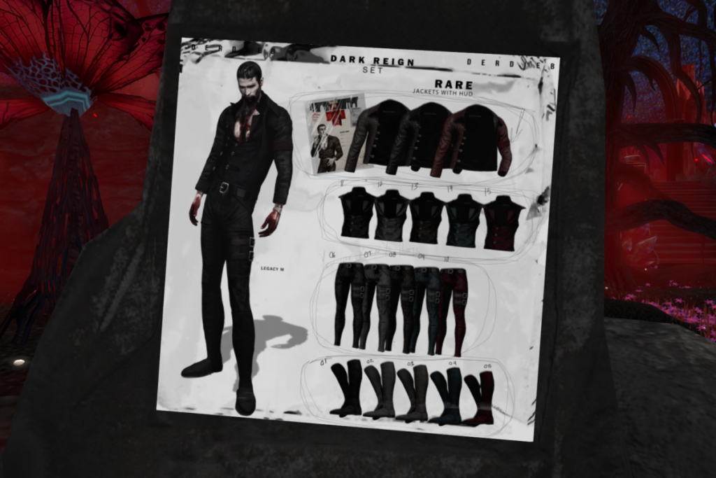 Dark Reign Set - Legacy Male, L$99 per play/L$1859 FP