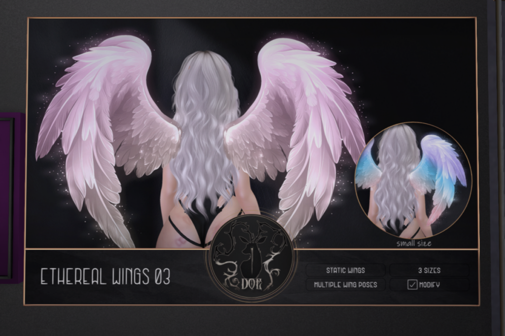 Ethereal Wings 03	&lt;a href=&quot;http://maps.secondlife.com/secondlife/ploom/196/80/25&quot; target=&quot;_blank&quot;&gt;Teleport&lt;/a&gt;