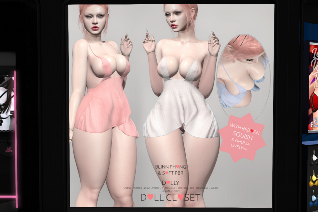 Dolly Dress - Legacy/MaitreyaX/Nhumana/Reborn/+mods, L$699 each/L$1999 FP