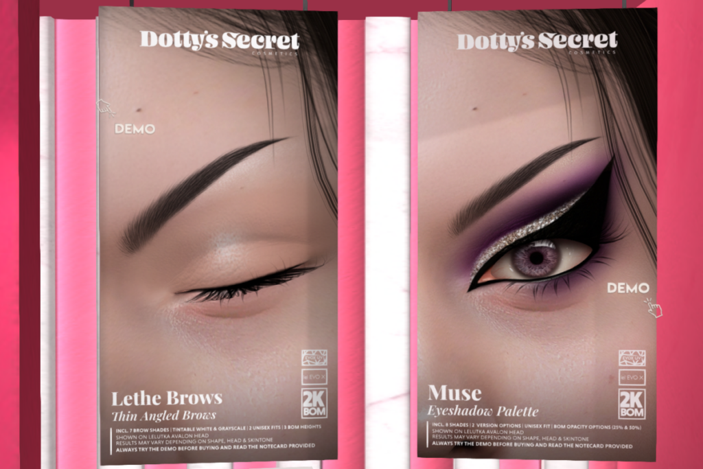 Lethe Brows - Evo X, L$200 | Muse Eyeshadows - Eov X, L$200