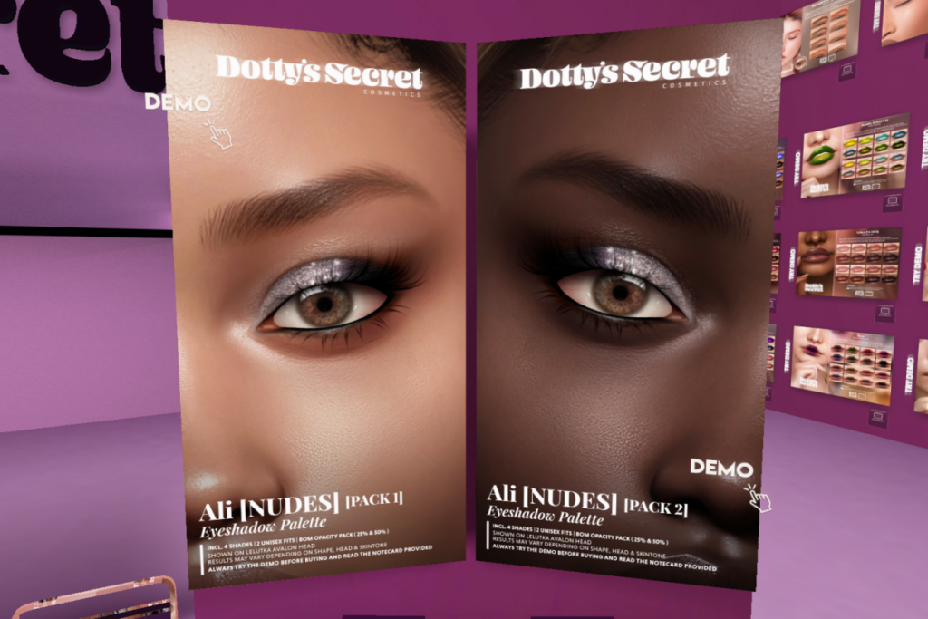 Ali Nudes Eyeshadow Palette 1 &amp; 2 - EvoX	&lt;a href=&quot;http://maps.secondlife.com/secondlife/Baedal/177/15/3001&quot; target=&quot;_blank&quot;&gt;Teleport&lt;/a&gt;