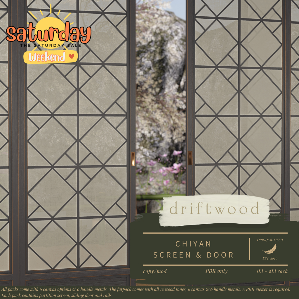 Chiyan Screen &amp; Door	&lt;a href=&quot;http://maps.secondlife.com/secondlife/Apple%20Fall/26/165/28&quot; target=&quot;_blank&quot;&gt;Teleport&lt;/a&gt;