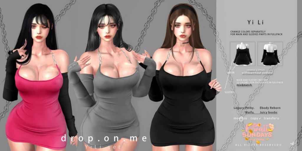 Yi Li Outfit - Legacy/Reborn/+mods	&lt;a href=&quot;http://maps.secondlife.com/secondlife/The%20Sign%20III/214/32/22&quot; target=&quot;_blank&quot;&gt;Teleport&lt;/a&gt;