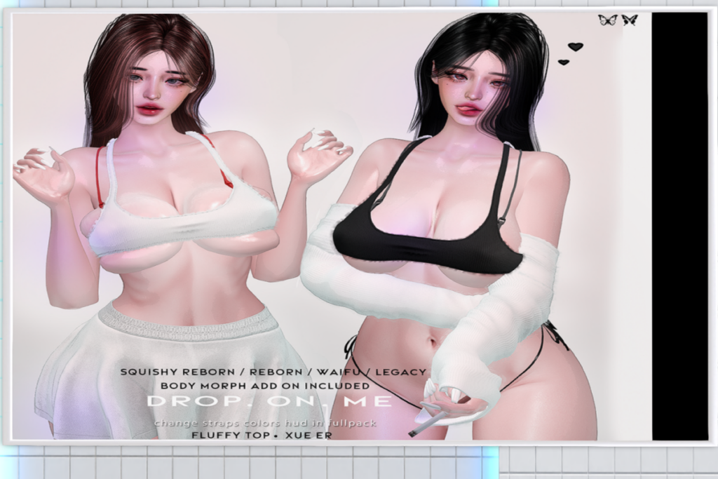 Xue Fluffy Top - Legacy/Reborn/+mods, L$249 each/L$1490 FP