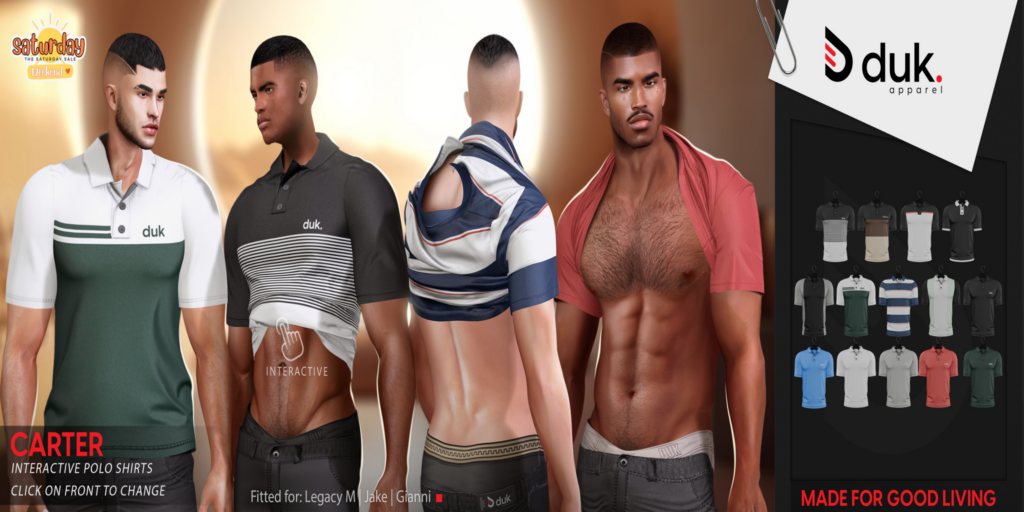 Carter Interactive Polo Shirts - Gianni/Jake/Legacy	&lt;a href=&quot;http://maps.secondlife.com/secondlife/Heartbreak/139/143/94&quot; target=&quot;_blank&quot;&gt;Teleport&lt;/a&gt;