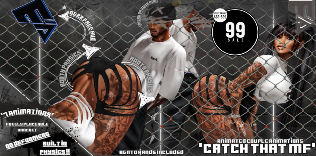 Catch That MF Couple Animations	&lt;a href=&quot;http://maps.secondlife.com/secondlife/TheTakeover/132/131/4000&quot; target=&quot;_blank&quot;&gt;Teleport&lt;/a&gt;