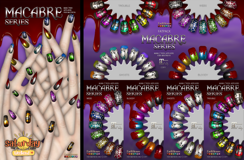 Macabre Series Mesh Nails - Maitreya	&lt;a href=&quot;http://maps.secondlife.com/secondlife/EarthBound/124/139/25&quot; target=&quot;_blank&quot;&gt;Teleport&lt;/a&gt;