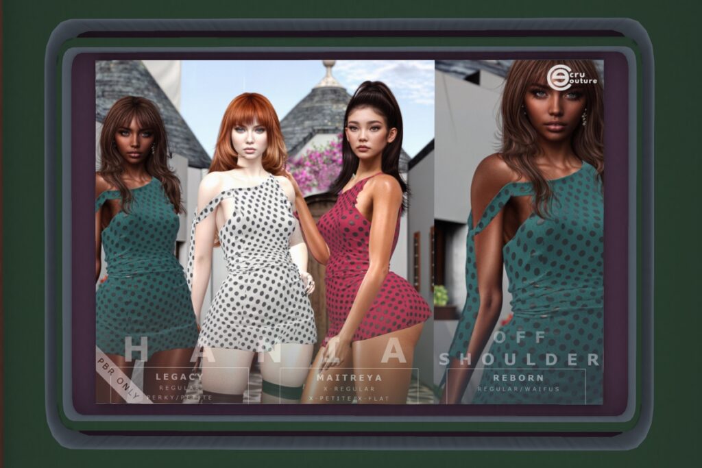Hania Dress - Legacy/MaitreyaX/Reborn/+mods, L$399 each Body Pack/L$1199 MP