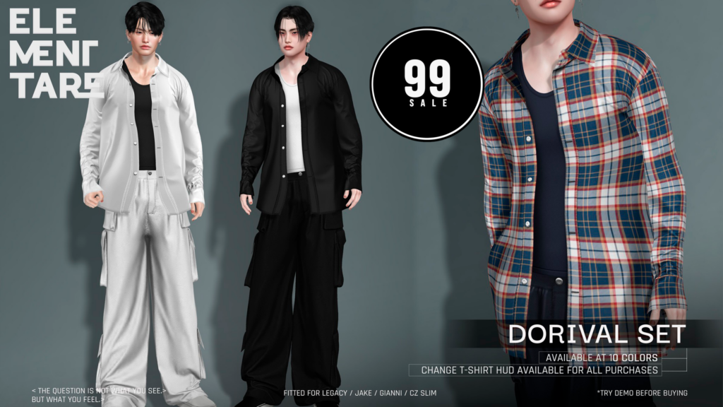 Dorival Set - CZ Slim/Gianni/Jake/Legacy	&lt;a href=&quot;http://maps.secondlife.com/secondlife/Heartbreak/116/99/100&quot; target=&quot;_blank&quot;&gt;Teleport&lt;/a&gt;