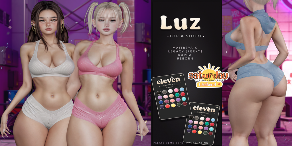 Luz Top &amp; Shorts - Inithium/Legacy/MaitreyaX/Reborn/+mods	&lt;a href=&quot;http://maps.secondlife.com/secondlife/ELEVEN/133/151/32&quot; target=&quot;_blank&quot;&gt;Teleport&lt;/a&gt;
