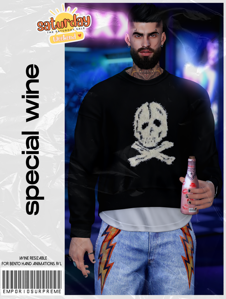 Special Wine Holdable	&lt;a href=&quot;http://maps.secondlife.com/secondlife/Ember%20Island/115/27/3908&quot; target=&quot;_blank&quot;&gt;Teleport&lt;/a&gt;