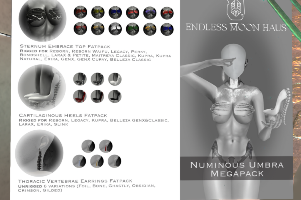 Numinous Umbra Outfit - Erika/GenX/Inithium/Legacy/Maitreya/Reborn/+mods, L$420