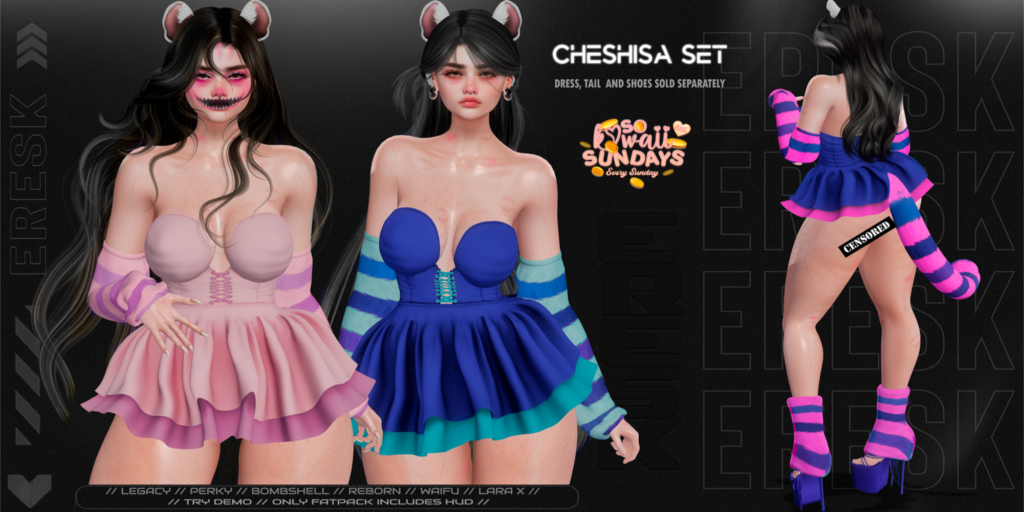 Cheshisa Set - Legacy/MaitreyaX/Reborn/+mods	&lt;a href=&quot;http://maps.secondlife.com/secondlife/Rapturous%20Isle/71/197/22&quot; target=&quot;_blank&quot;&gt;Teleport&lt;/a&gt;