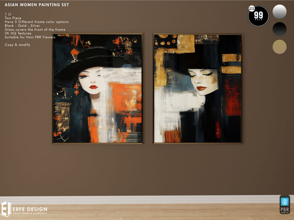 Asian Women Painting Set Decor	&lt;a href=&quot;http://maps.secondlife.com/secondlife/Corona/113/144/23&quot; target=&quot;_blank&quot;&gt;Teleport&lt;/a&gt;
