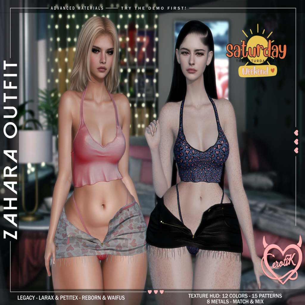 Zahara Outfit - Legacy/MaitreyaX/Reborn/+mods	&lt;a href=&quot;http://maps.secondlife.com/secondlife/WIP/110/141/1501&quot; target=&quot;_blank&quot;&gt;Teleport&lt;/a&gt;