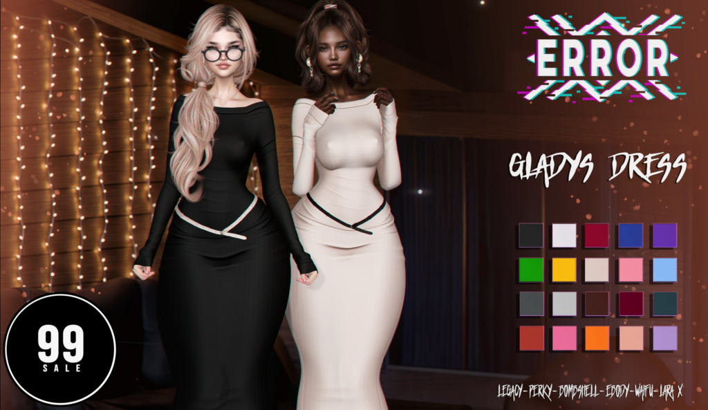 Gladys Dress - Legacy/MaitreyaX/Reborn/+mods	&lt;a href=&quot;http://maps.secondlife.com/secondlife/Crystal%20Isle/111/128/61&quot; target=&quot;_blank&quot;&gt;Teleport&lt;/a&gt;