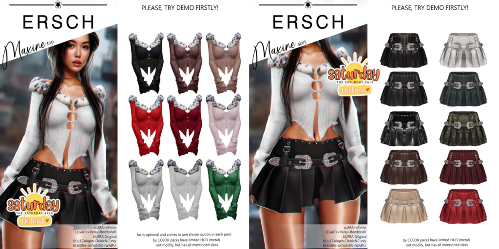 Maxine Top &amp; Skirt - GenX/Inithium/Legacy/MaitreyaX/Reborn/+mods	&lt;a href=&quot;http://maps.secondlife.com/secondlife/Lyrics/29/72/33&quot; target=&quot;_blank&quot;&gt;Teleport&lt;/a&gt;