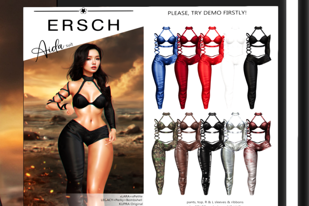 Aida Suit - GenX/Inithium/Legacy/MaitreyaX/Reborn/+mods, L$249 each/L$999 FP