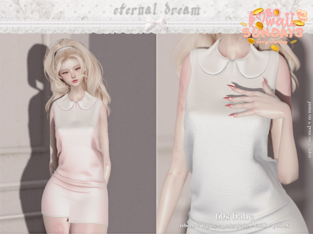 60&#039;s Babe Outfit - Legacy/MaitreyaX/Reborn/+mods	&lt;a href=&quot;http://maps.secondlife.com/secondlife/Kalamay/153/89/22&quot; target=&quot;_blank&quot;&gt;Teleport&lt;/a&gt;