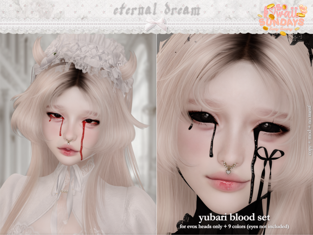 Yubari Blood Set - EvoX	&lt;a href=&quot;http://maps.secondlife.com/secondlife/Kalamay/169/88/22&quot; target=&quot;_blank&quot;&gt;Teleport&lt;/a&gt;