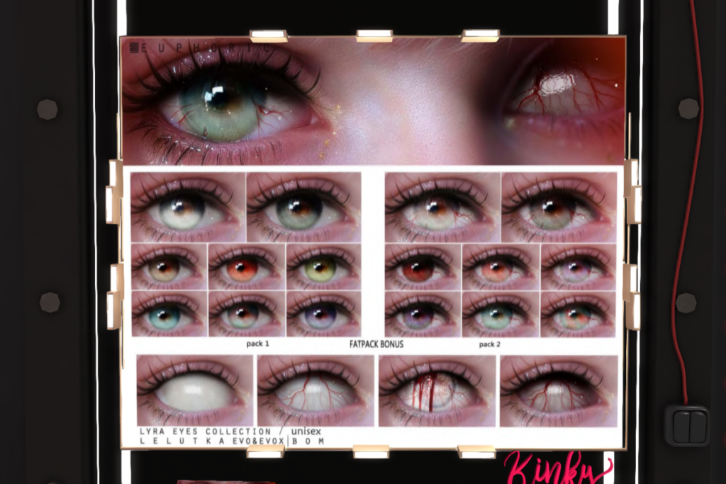 Lyra Eyes - Bom/Evo/Evo X, L$380 each/L$700 FP