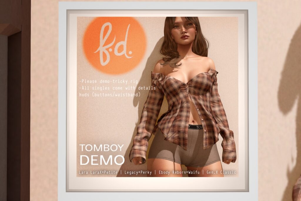 Tomboy Outfit - GenX Classic/Legacy/MaitreyaX/Reborn/+mods, L$199 each/L$999 each FP