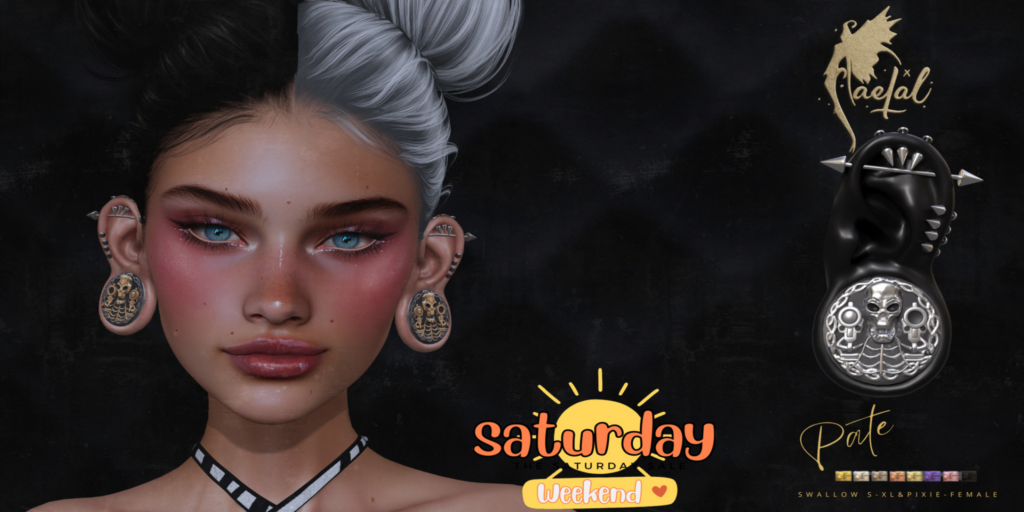 Pate Earrings - Swallow Gauged S+XL+Pixie F	&lt;a href=&quot;http://maps.secondlife.com/secondlife/Cult%20Coven/69/145/21&quot; target=&quot;_blank&quot;&gt;Teleport&lt;/a&gt;
