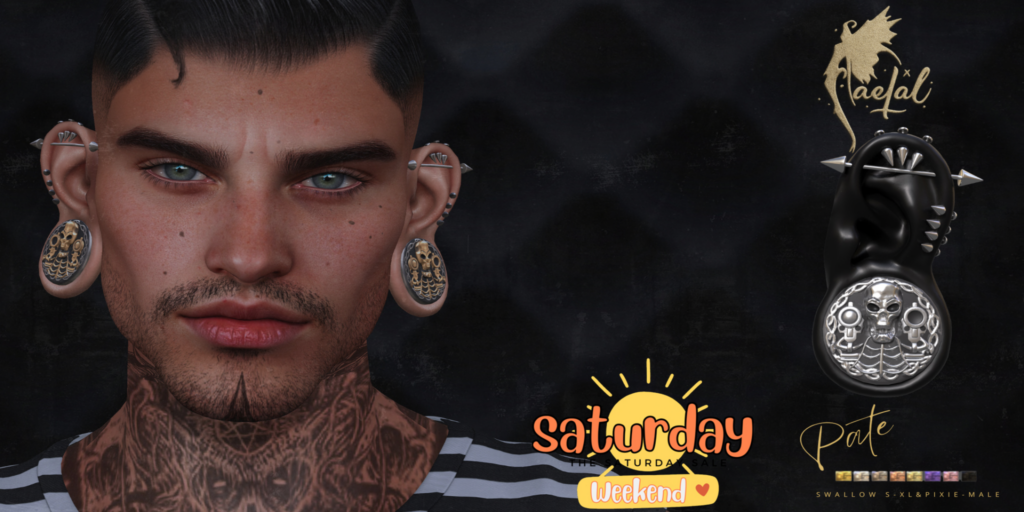 Pate Earrings - Swallow Gauged S+XL+Pixie M	&lt;a href=&quot;http://maps.secondlife.com/secondlife/Cult%20Coven/69/145/21&quot; target=&quot;_blank&quot;&gt;Teleport&lt;/a&gt;