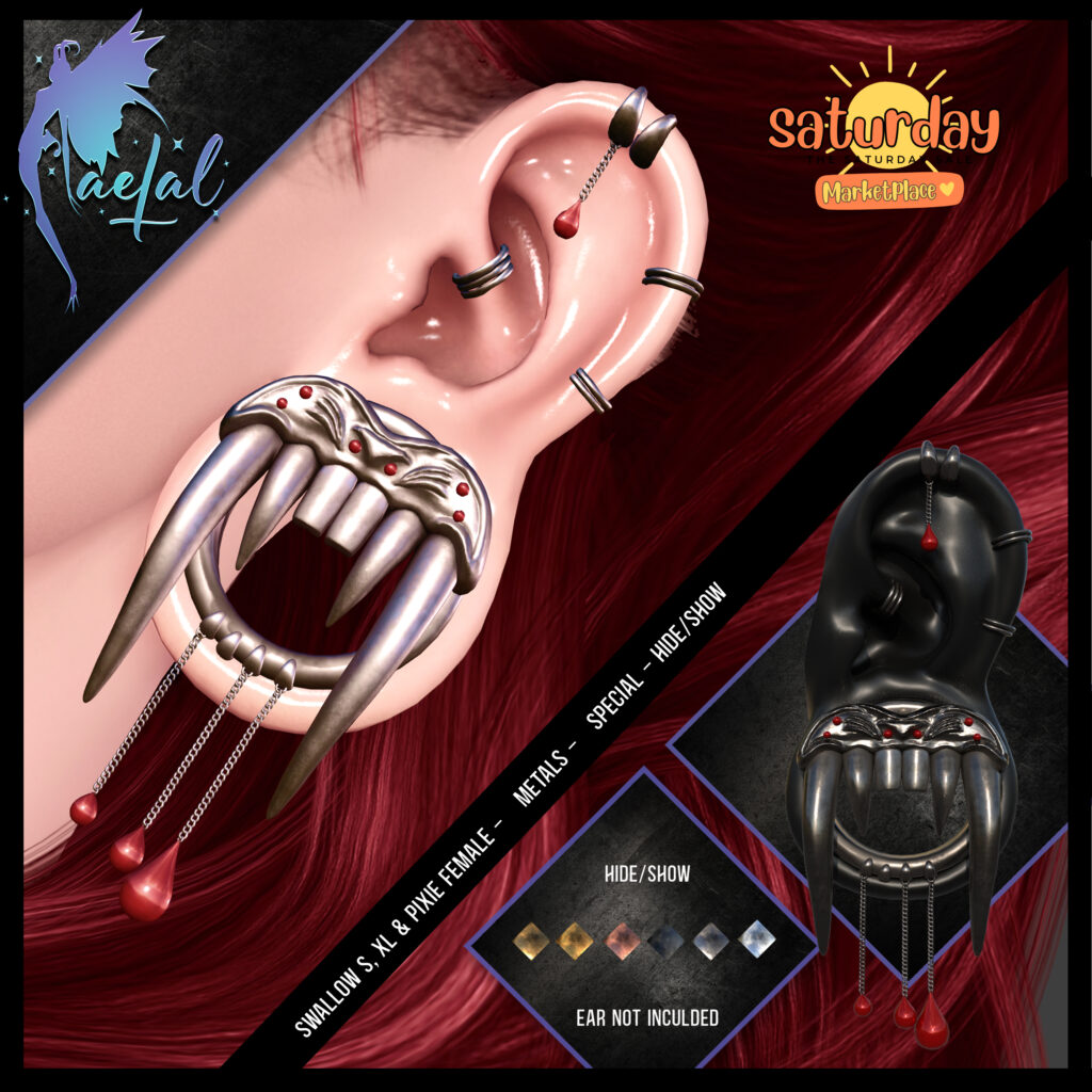 Earrings - Swallow Pixie, S, &amp; XL F Ears	&lt;a href=&quot;https://tinyurl.com/4zv5nnha&quot; target=&quot;_blank&quot;&gt;Marketplace Link&lt;/a&gt;