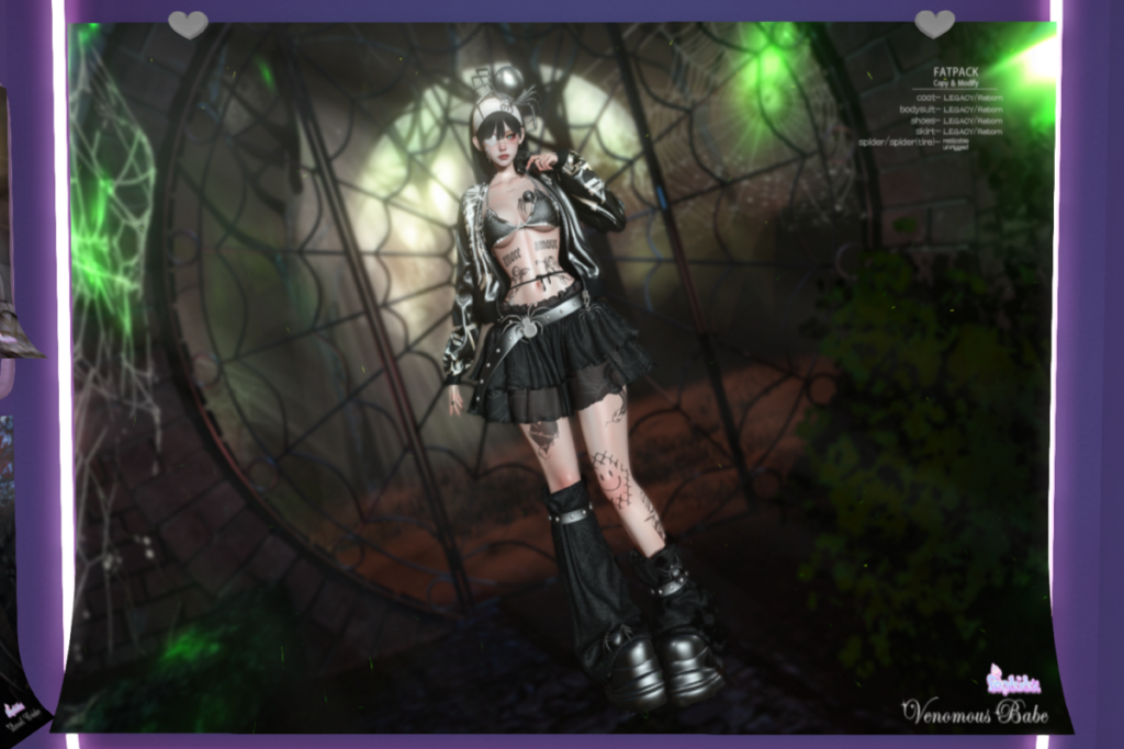 Venomous Babe Set - Legacy/Reborn, L$200-L$250 each/L$688-L$1288 each FP/L$2988 MP