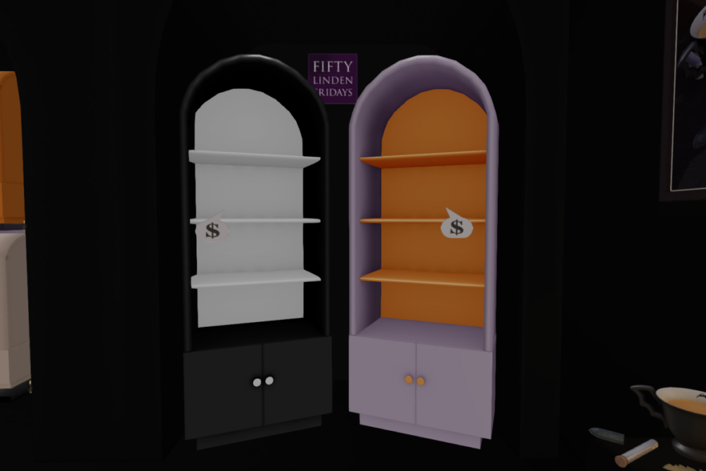 Casey Bookshelf	&lt;a href=&quot;http://maps.secondlife.com/secondlife/Fetch/125/109/2501&quot; target=&quot;_blank&quot;&gt;Teleport&lt;/a&gt;