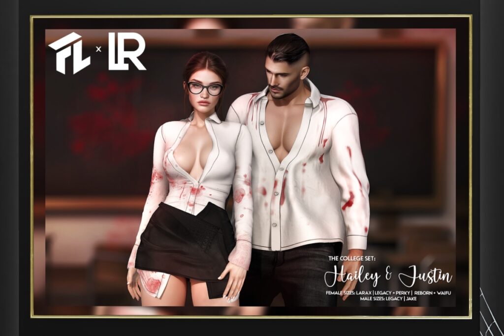 Hailey &amp; Justin Outfits - Jake/Legacy M+F/Maitreya/Reborn, L$269 each/L$1199 each FP
