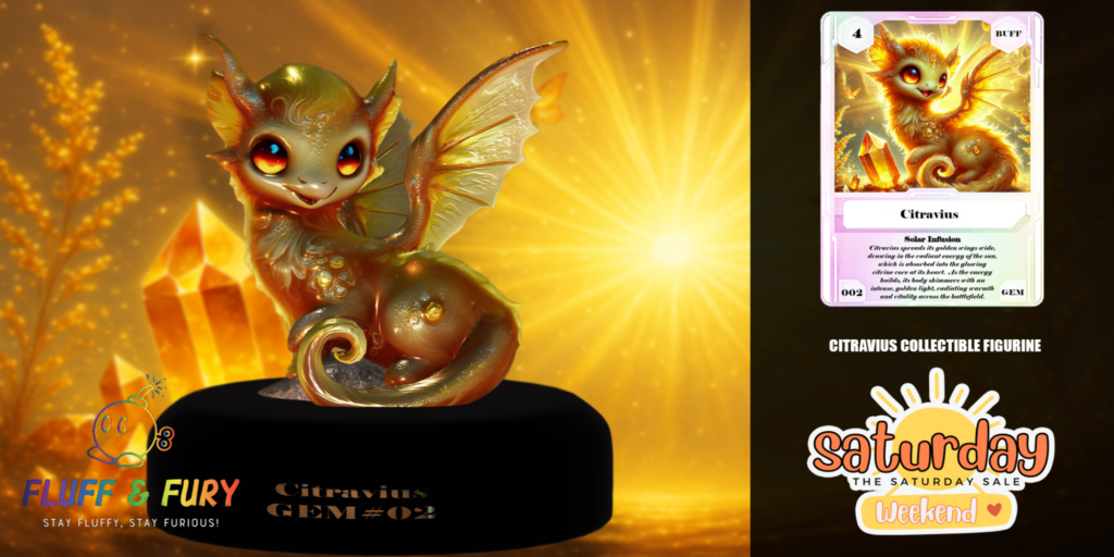 Citravius Collectible	&lt;a href=&quot;http://maps.secondlife.com/secondlife/FLUFF%20N%20FURY/64/98/25&quot; target=&quot;_blank&quot;&gt;Teleport&lt;/a&gt;