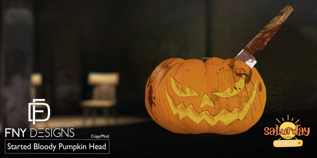 Started Bloody Pumpkin Head Decor	&lt;a href=&quot;http://maps.secondlife.com/secondlife/Fallen%20New%20York/128/106/2236&quot; target=&quot;_blank&quot;&gt;Teleport&lt;/a&gt;