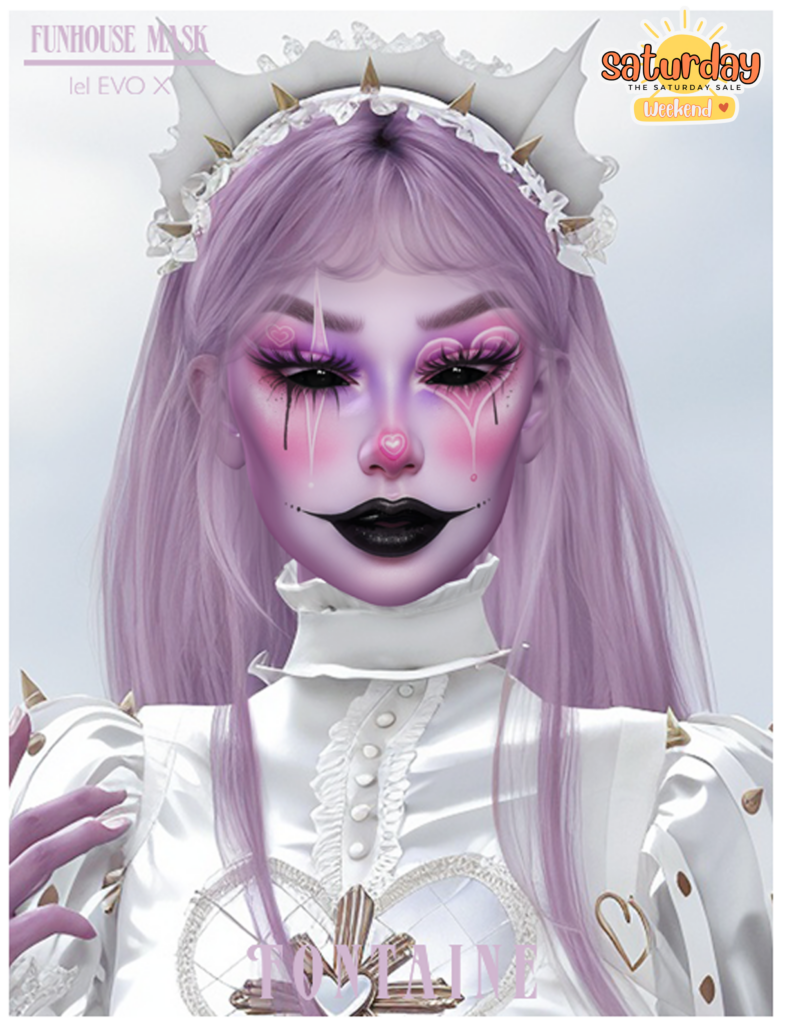 Funhouse Mask - EvoX	&lt;a href=&quot;https://maps.secondlife.com/secondlife/VELOUR/66/140/83&quot; target=&quot;_blank&quot;&gt;Teleport&lt;/a&gt;